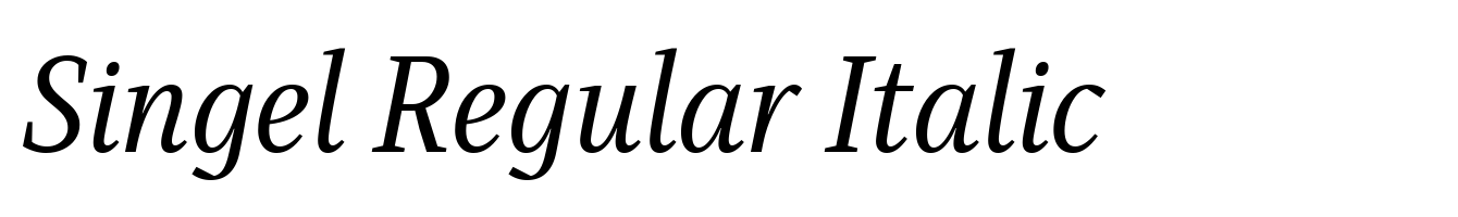 Singel Regular Italic